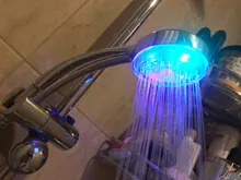 Cabezal de ducha con cambio de Color, luz Led brillante, automático, cambio de 7 colores, ahorro de agua, decoración de baño de ducha
