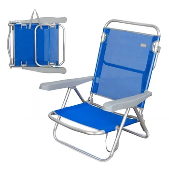

Blue folding Beach chair 5 positions Aktive Beach 61x48x80 cm