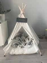 Tienda de campaña portátil para mascotas, casa para animales domésticos con cojín grueso, disponible en 6 colores, para cachorros, perros, gatos, de interior y exterior, ideal para ir de excursión