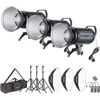 

Neewer 1200W Studio Strobe Flash Photography Lighting Kit:(3)Monolight,(3)Reflector Diffuser,(3)Softbox,(3)Light Stand,(1)Bag