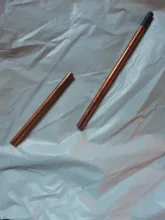 Electrodo de varilla de carbono de grafito, revestido de cobre, 8mm, 355mm, 1 ud.