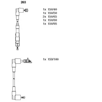 

Set wires MB W124/W201/W126 2.6/3.0 M103 85-92 BREMI 263