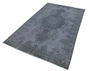 

156x263 Cm Blue Handmade Overdyed Rug-5x9 Ft