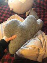 Almohada en forma de nube blanca y gris, cojín de peluche relleno, ropa de cama, habitación de bebé, decoración del hogar, regalo de cumpleaños de niña