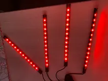 Lámpara led ambiental para coche, luces decorativas para interior, control remoto inalámbrico de música, múltiples modos