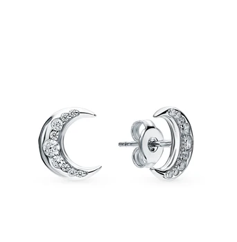 

Silver earrings with cubic zirconia sunlight sample 925 test