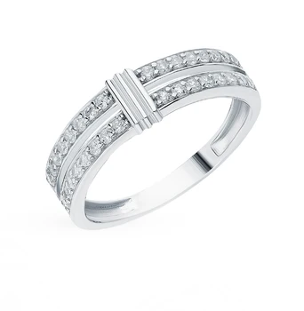 

Silver ring with cubic zirconia sunlight sample 925