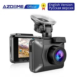 AZDOME M06 Wi-Fi Встроенный gps Двойной объектив Full HD 1080 P спереди + VGA сзади Камера Видеорегистраторы для автомобилей Регистраторы 4 K тире