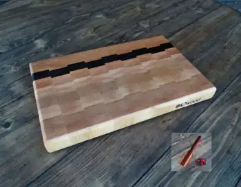 

End cutting board Birch, Thermo Birch, handmade ns11388/37*24*3.5 cm