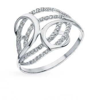 

Silver ring with cubic zirconia sunlight sample 925