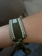 Pulsera bordada de la amistad para mujer, brazalete de cuerda ajustable, pulseras de borlas, joyería Vintage al por mayor, hechos a mano nuevos