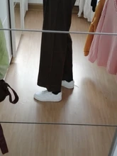 2021 Retro de Color sólido salvaje recto ancho pierna Pantalones mujer primavera nueva moda Coreana de cintura alta pantalones largos