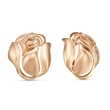 

10-07909 mink gold 585 sterling silver earrings