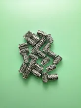 24 uds pelo tubo grano cuentas rúnicas vikingas Dreadlock trenzado joyería barba decoración para el pelo estilo accesorios
