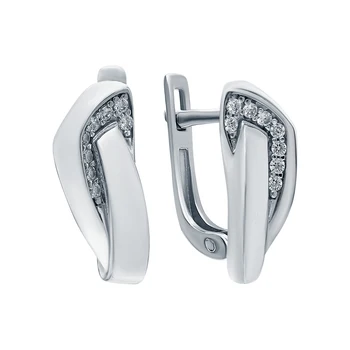 

Silver earrings with cubic zirconia sunlight sample 925