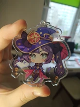 LLavero de Anime Genshin Impact Venti Hutao Zhongli Diluc Xiao Man para mujer, accesorios, bolso colgante, regalos del anillo