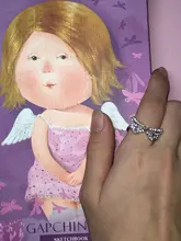 Color plata alas de Ángel anillo ajustable Micro Pave Zircon anillos para articulaciones para mujeres de moda anillos de apertura joyería de mujer regalo de amante