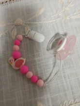 Chains Pacifier-Clip Pendant-Beaded Dummy Baby-Boy-Girl Silicone Cartoon