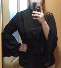 Tunic Tops Shirt Vonda White Blouses Long-Bell-Sleeve Vintage 5XL Blusas Work Sexy Casual