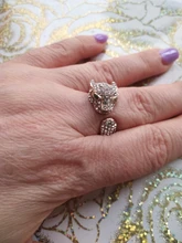 FDLK-Anillo de leopardo con incrustaciones de cristal para mujer, sortija Unisex con personalidad, regalo de joyas de fiesta