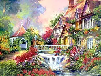 

51069 set for embroidery with beads Astrea 'rustic dream', 40x30 cm