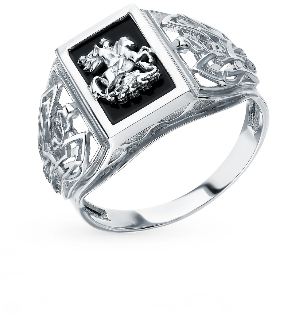 Серебряное кольцо с фианитами SUNLIGHT проба 925