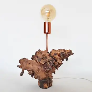 

Natural Wood Corner Lamp