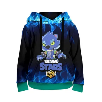 

Children's sweatshirt 3D Brawl Stars Leon werewolf.