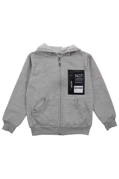 

Gray Male Child Hooded Winter Sweat