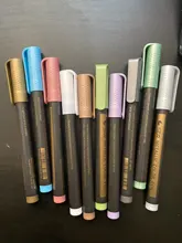 Rotuladores metalizados para escritura, bolígrafos artísticos de tinta permanente, apto en papel, piedra, vidrio, pared, 10 unidades/lote
