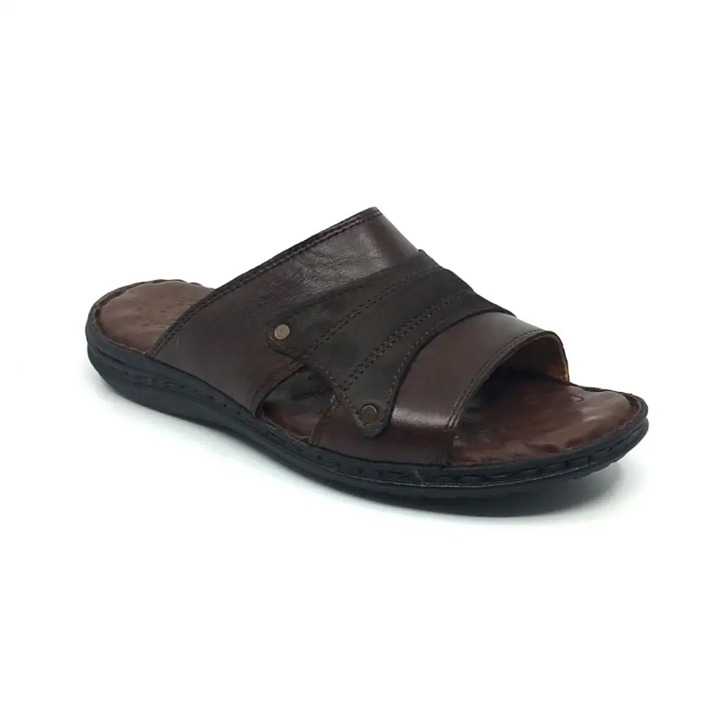 Men Slippers %100 Leather Orthopedic 
