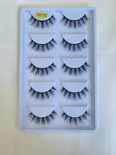 YOKPN-pestañas postizas cortas entrecruzadas 3D, pelo de visón negro suave Natural, útiles de maquillaje, 5 pares