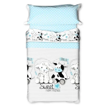 

White Burrito-sheet Set 144 Bed 90x190/200 cm, blue color