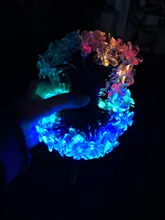 Fairy-Lights Peach-Flower Led-String Christmas-Decor Solar-Lamp Garden Outdoor 5m 22m