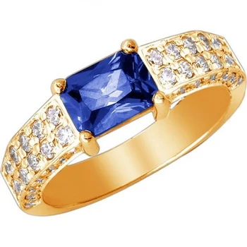 

Esthete ring with 49 cubic zirconia silver with gilding
