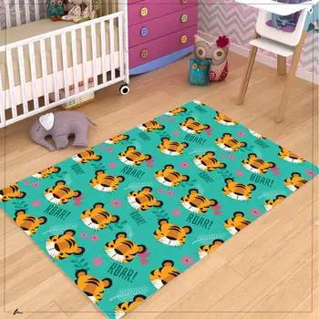 

Tiger Patterned Carpet ,Non Slip Floor Carpet,Teen's Carpet,Turkish Rug