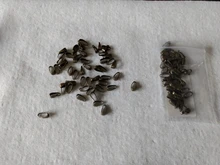 Lote de conectores de Clips dorados de 7 a 8mm, accesorios para collar, 100 unidades