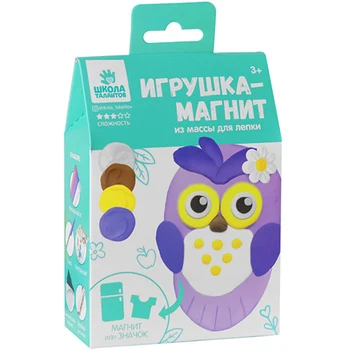 

3739179 a set for creating a magnet-badge from the mass for modeling "owl"