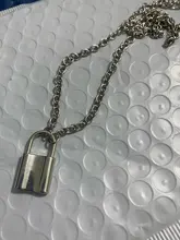 Cadena Punk para hombre y mujer, collar con colgante con candado, Color dorado y plateado, joyería de Moda Gótica con estilo, 2019