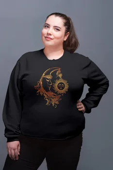 

Angemiel Wear Moon And Sun Black Women Sweatshirt