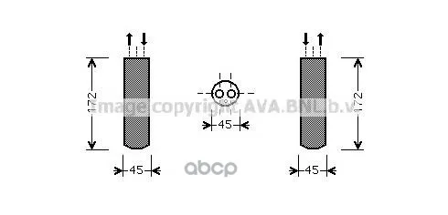 Осушитель Кондиционера Mazda 3/5 1.6/2.0 03- Ava Mzd185 Ava арт. MZD185