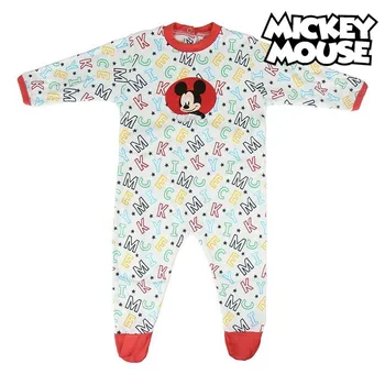 

Baby's Long-sleeved Romper Suit Mickey Mouse White