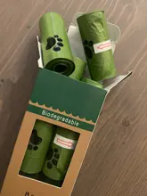 Bolsa de basura desechable para Bolsa para popó de perro, caja de 8 rollos de bolsas de desechos para gatos, para limpieza al aire libre