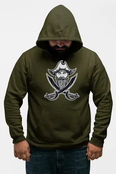 

Angemiel Wear Pirate And Swords Green Men 'S Hooded Sweatshirt