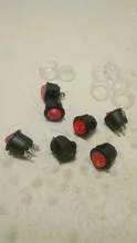 Toggle-Switch Rocker Push-Button Round White Plastic Black On/Off 1PCS RED 6A/250V 2/3PIN