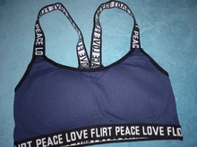 Sujetador deportivo con letras Push Up para mujer, ropa interior de algodón para correr, gimnasio, Yoga