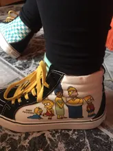 Zapatillas de lona con estampado de dibujos animados para hombre y mujer, zapatos vulcanizados de alta calidad para monopatín, primavera y verano