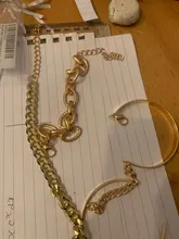 VKME-Conjunto de pulseras de cadena cubana Punk para mujer, brazaletes con abalorios de Color dorado grueso, estilo bohemio, Miami, 4 Uds.