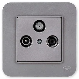 

PnpnElectrıc Gns Radius Metallic Silver Terminated Satellite Socket (Alcad-Sell-TV) TV-Alcad-SELL Socket Ending