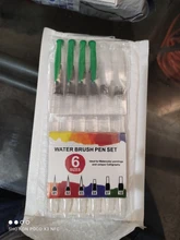 Pincel de acuarela autohumectante de nailon suave, 6 uds., pincel de agua para caligrafía, Gouache acrílico, suministros de arte de pintura